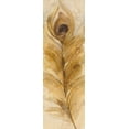 thumbnail image 2 of Hristova, Albena 13x32 Gold Ornate Wood Framed with Double Matting Museum Art Print Titled - Feather Toss Single Feather, 2 of 4