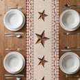 thumbnail image 4 of Table Runner 72 Inches Long for Kitchen Dining, Western Texas Star Vintage Dresser Scarf Farmhouse, Dining Table Decorations for Wedding/Parties, Rustic Wreath Red Beige Plaid 14 x 72 In, 4 of 8