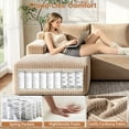 thumbnail image 6 of VKHCU 96" sectional couches for living room, Modular L-Shaped Couch with Chaise, Cloud Boneless Couch with Upholstered Deep Seat,Plush Corduroy Fabric, Camel, Left Facing Chaise, No Assembly, 6 of 13