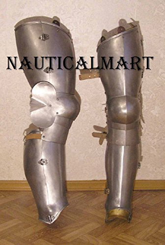 18 G Iron Steel Medieval Armor Leg Guard & Arm Guard Set Renaissance Costume 