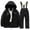 Black, variant on SGMVNU Kids Snowsuit Ski Suit Pants Jacket Waterproof Snowbibs for Boys Girls Windproof Down Coat and Bib Overall Snowboard Pants Size 12-14 Years Black