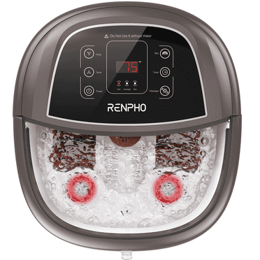 RENPHO Foot Spa Bath Massager with Heat Bubbles Massage & Jets Relieve Feet Muscle Pain, Fathers Day & Birthday Gifts for Mom Dad Men