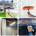 thumbnail image 4 of ITTAHO Window Squeegee with Extendable Pole, Window Scrubber Cleaning Tool, Washable Microfiber Chenille Pads, 4 of 8
