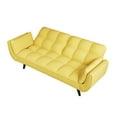 thumbnail image 2 of EBQOSK Small Space Sofa with Soft Armrests & Throw Pillows Yellow, 2 of 7