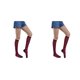 thumbnail image 1 of Sonducket Rayas Calcetines altos Calcetería Juegos deportivos Calentadores Día de San Valentín para diario Fiesta de Halloween Raya negra fucsia 2piezas Raya negra fucsia Sonducket CBP376828, 1 of 5
