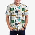 thumbnail image 2 of Balery Back To School A Printed Men’s Short Sleeve Polo Shirt, Midweight Men's Shirt,Golf Polo shirts -4X-Large, 2 of 8