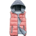 thumbnail image 4 of Baberdicy Women's Short Padded Vest, Warm Quilted Sleeveless Gilet Jacket for Autumn Winter Layering (Yinhua Yifang), Quilted Puffer Vest, Short Padded Gilet, Winter Warmth Layer, Pink, Xl, 4 of 5