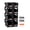 Black, variant on 8-Pack Plastic Stackable Storage Bins 10.9"x5.5"x5.1", Black, PP Material, Front-Open Design, Label Stickers, for Closet Garage Office