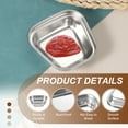thumbnail image 3 of Uxcell Mini Stainless Steel Sauce Dish Seasoning Bowl Appetizer Plates Condiment Bowl for Salad Side Dishes Sushi Dipping Silver, 3 of 7