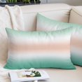 thumbnail image 2 of Teal Green Cream Ombre Throw Pillow Cover 20 x 26 Inch Decorative Pillow Cover Gradient Aesthetic Farmhouse Lumbar Pillowcase Seasonal Rectangle Cushion Case for Couch Sofa Bed Living Room, 2 of 9