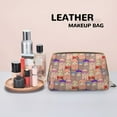 thumbnail image 4 of Cute Lamas Makeup Bag, Large Capacity Travel Cosmetic Bag for Women Girls- Travel Toiletry Bag Leather Portable Waterproof Makeup Case Organizer with Handle, 4 of 4