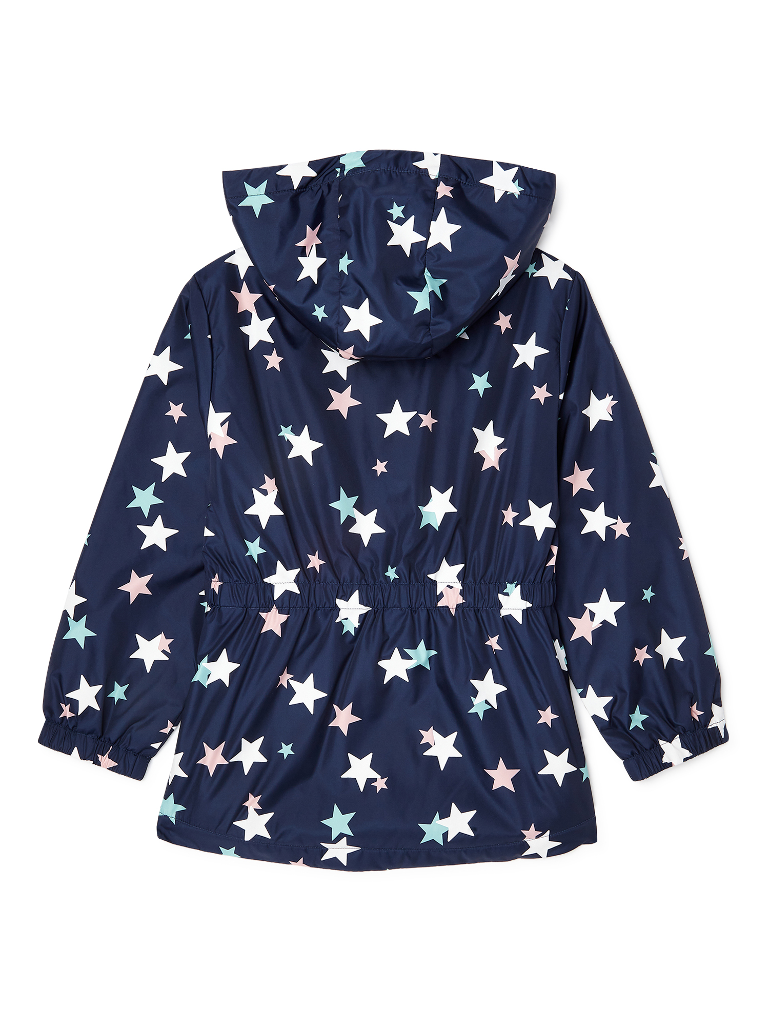 Wonder Nation Girls Rain Jacket with Hood, Sizes 4-18 & Plus - image 2 of 3