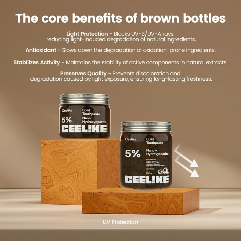 CEELIKE 5% Hydroxyapatite Toothpaste Tablets – Natural Cleaning