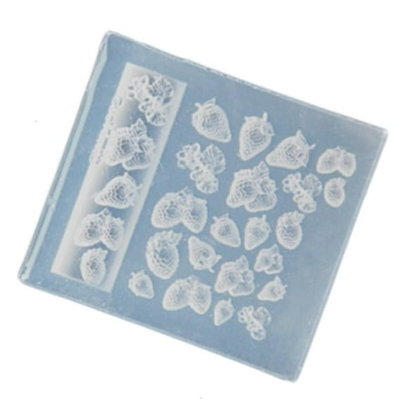 Ciwanning Nails Art Silicone Mold Food Theme Manicure Training Tool Professional Manicure Supplies for Various Occasion