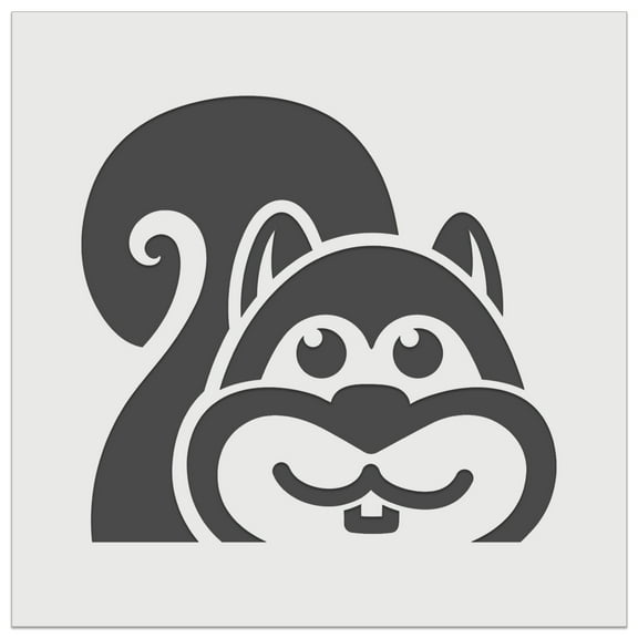 Peeking Squirrel DIY Cookie Wall Craft Stencil - 5.5 Inch