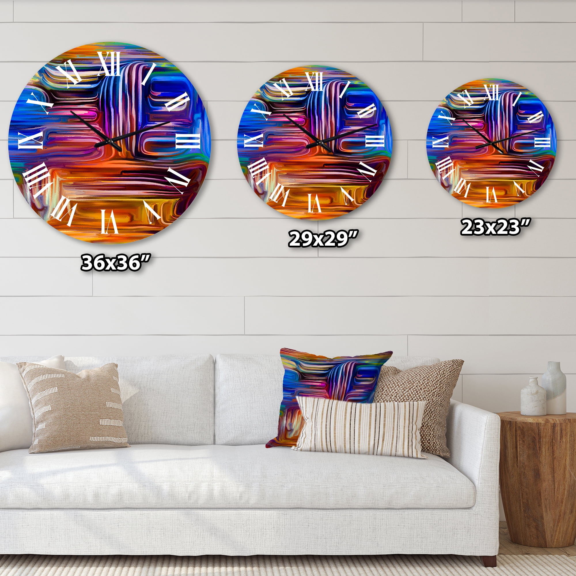 Designart 1 in Modern,Contemporary Wall Clock