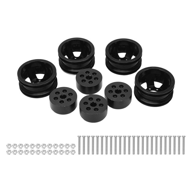 RC Wheel Hub, Reasonable High Strength 34mm Diameter Reduce Gravity Aluminum RC Wheel Hub For WPL Model Vehicles Black