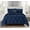 Midnight Navy, variant on Elegant Comfort 10pc Bedding-in-a-Bag Infinity Design Comforter Set, Ultra Soft Bed Set Featuring Decorative Pillows and Fitted Sheet , Storage Pockets, Infinity Comforter, Full/Queen, Basalt Gray