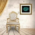 thumbnail image 3 of Lavoie, Tina 23x20 Gold Ornate Wood Framed with Double Matting Museum Art Print Titled - Teal Glitter Kiss, 3 of 4