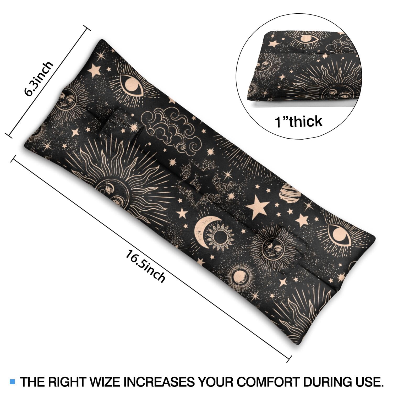 Boho Chic Sunburst and Cosmic Art Mastectomy Pillow - Machine Washable for Daily Commuting