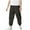 Black, variant on Ohufall Kids Cargo Pants Fashion Casual Solid Color Elastic Waist Joggers Lightweight Outdoor Sport Pant with Pockets, 3-16 Years