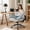 Chenille Gray, variant on IPKIG Ergonomic Office Chair with Wheels and Flip-Up Arms, Wide Seat Swivel Desk Chair for Home Office, Computer, Vanity in Linen Blue