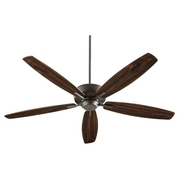 Carlile Way Ceiling Fan in Bailey Street Home Home Collection Style 60 inches Wide By 12.25 inches High-Oiled Bronze Finish-Dark Oak/Walnut Blade