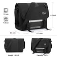 thumbnail image 3 of OIWAS 17 inch Casual Messenger Briefcase for Men Women, Large Computer Shoulder Bag with Padded Compartment, Black, 3 of 8