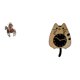 thumbnail image 1 of Letrero de escritorio Home Knight,Adorno de caballero acrílico 2D para estantería de manualidades,Reloj de pared,Reloj de pared decorativo con diseño de gato para sala de, 1 of 8