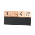 thumbnail image 3 of Pretyzoom Cube Calendar Wood Desk Decoration with Vintage Open Storage Container, 3 of 6