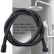 thumbnail image 5 of Naiovety Manguera de cabezal de ducha de acero inoxidable negro de 1,4 M, manguera de ducha de baño, accesorios de tubería de agua de ducha de Juegos de accesorios de baño Manguera negra de 1.5 metros, 5 of 6