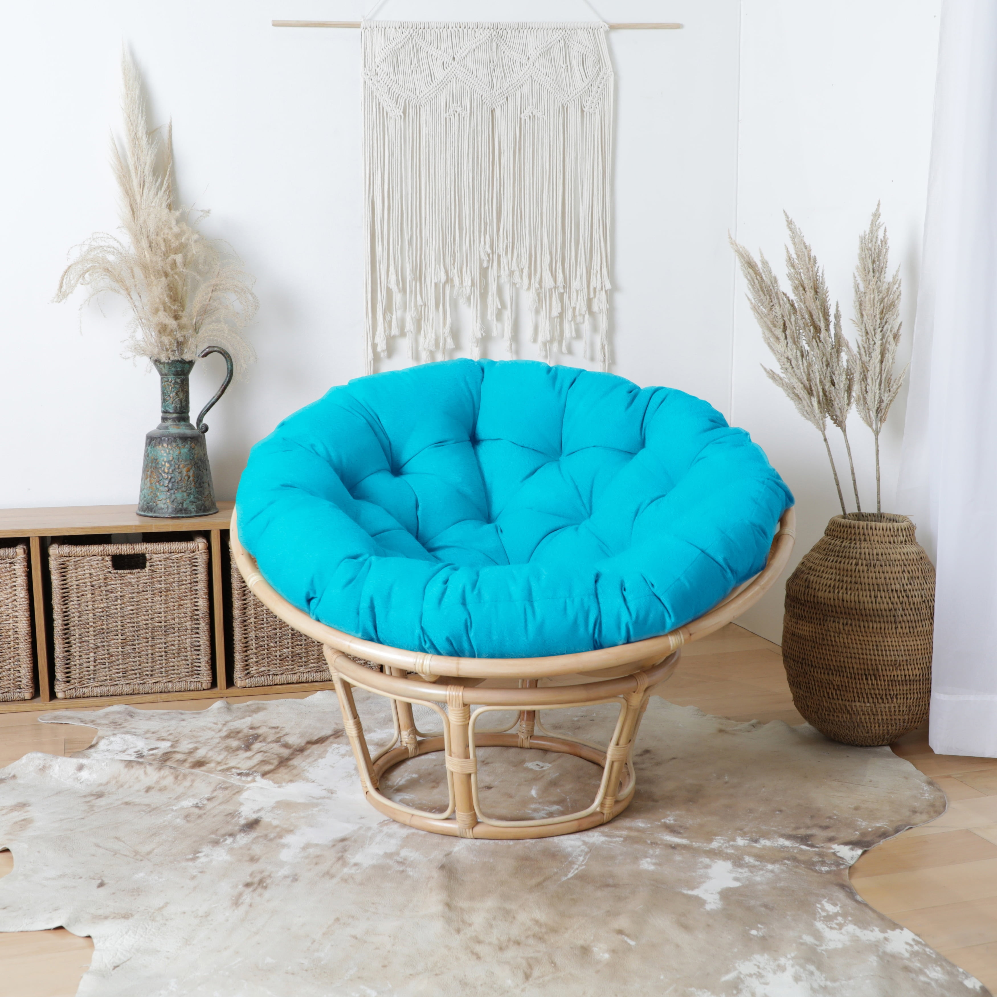 Aqua discount papasan chair