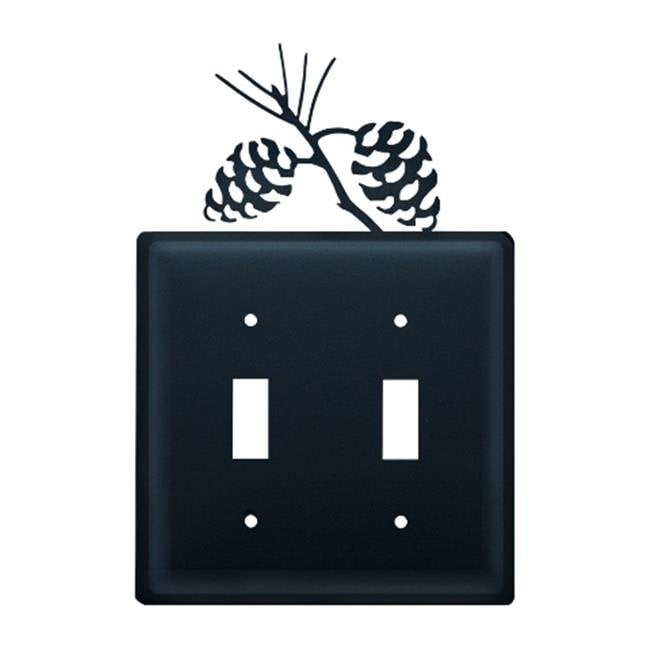 Village Wrought Iron ESS-89 Pinecone Switch Cover Double