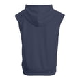 thumbnail image 4 of Bmisegm Boys Tshirts Sleeveless Hooded Soft Breathable Casual Athletic Workout Tops Navy,11-12 Years, 4 of 8