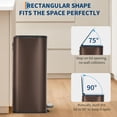 thumbnail image 5 of EastVita Kitchen Trash Can 3.2 Gallon Stainless Steel Garbage Can with Soft Close Lid Foot Pedal and Removable Inner Bucket for Home Office Living Room (Matte Brown), 5 of 7