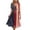 Red, variant on Elowen American 250th Anniversary Dresses for Women V-Neck Short-Sleeve Printed Casual Summer Dress Blue L