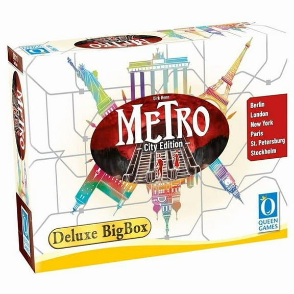 Queen Games  Metro Deluxe Big Box Plus Acrylic Tiles Board Game