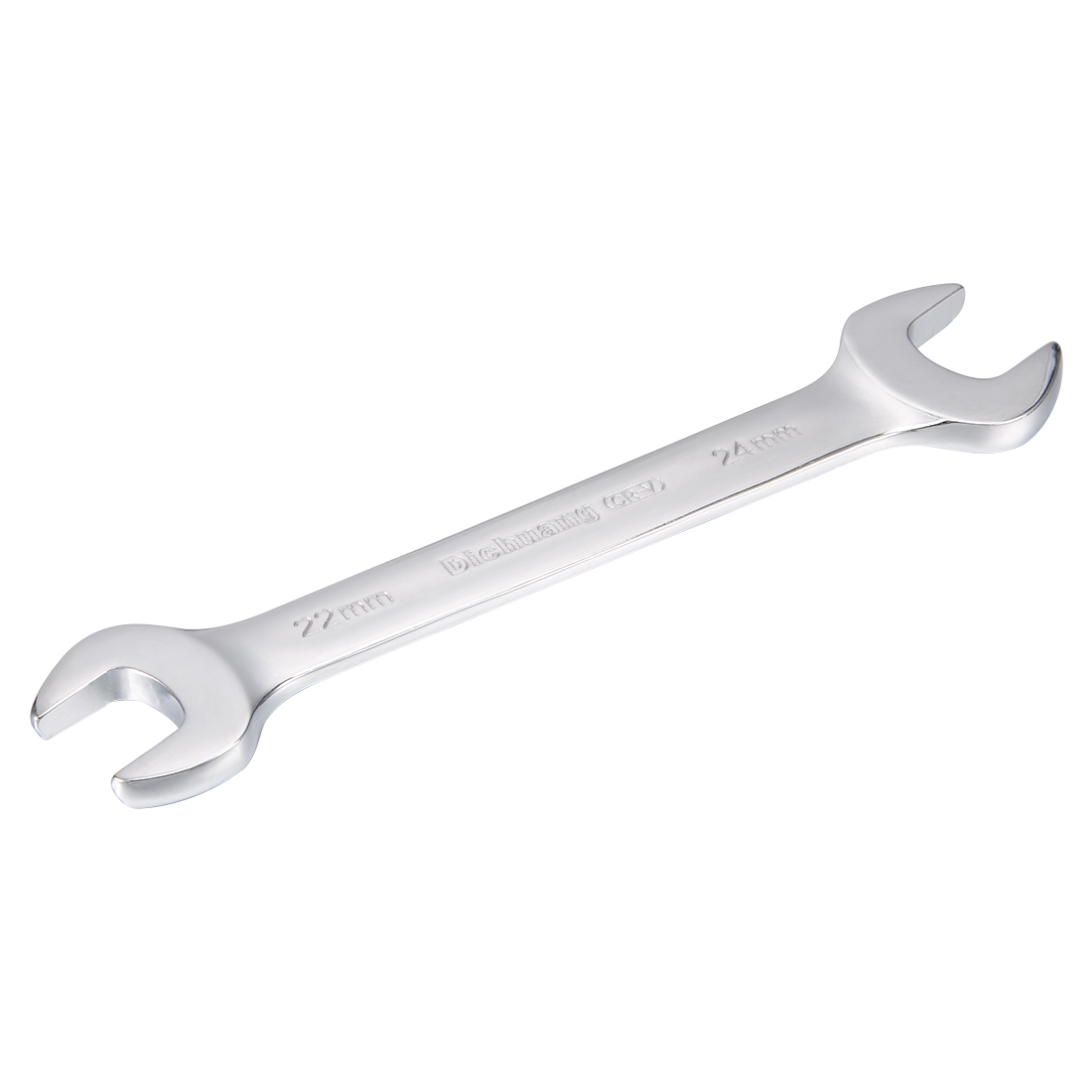 Metric Double Open End Wrench Polished Finish Cr-V, 22mm x 24mm