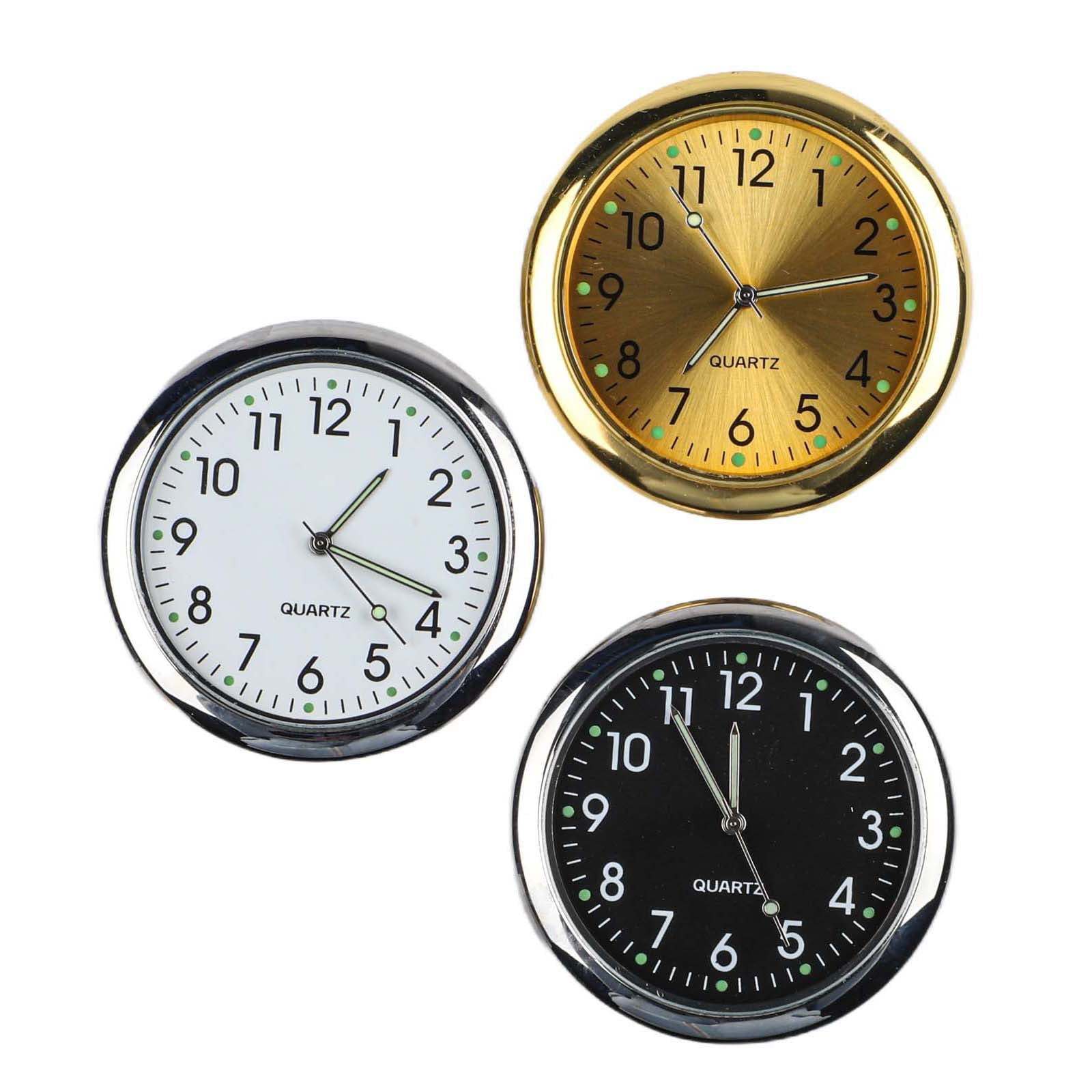 Three 40mm For Car Clocks with Luminous Display Quartz Movement Alloy Body for Long Term Use on Vehicle and Marine Dashboards