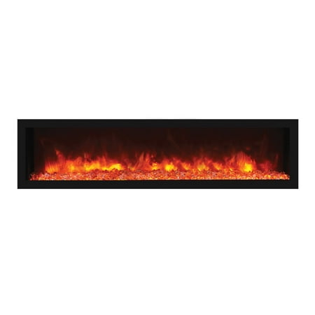 

Remii Deep Indoor Electric Fireplace with Black Steel Surround Built-In 65