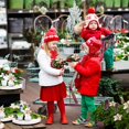 thumbnail image 4 of 6 Piezas Navidad Brillo Poinsettia Flores Falsas JAMW Adornos de Flores de Navidad Oro, 4 of 5