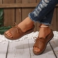 thumbnail image 6 of Barefoot Sandals Women, Cute Sandals for Women, Slip-On Wedge Sandals With Arch Support - Lightweight Comfortable Open Toe Slippers Soft Insole & Anti-Slip Sole Boho Slingback Sandals, Light Brown 7, 6 of 7
