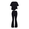 thumbnail image 3 of EnJoCho Children's Summer Short Sleeved T Shirt And Trousers Solid Color Fashionable Casual Suit For Boys And Girls, 3 of 4