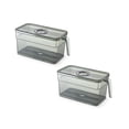 thumbnail image 1 of Oleegame 2PC Blue Juice Refrigerator Food Containers Refrigerator Lettuce Containers | Stackable Food Storage Containers With LIDS | Airtight Vegetable Storage Organizer | Vegetable Space S Green, 1 of 9