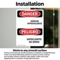 thumbnail image 3 of (2 Pack) Sodium Hypochlorite-Hipoclorito De Sodio OSHA Danger Sign, 3 of 7
