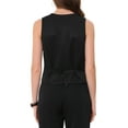 thumbnail image 3 of INSPIRE CHIC Women's Dressy Office V-Neck Button-Down Sleeveless Cropped Vest M Black, 3 of 6