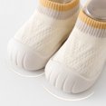 thumbnail image 4 of Tao Tao Baby First Walking Shoes Toddler Non Slip Sock Shoes Newborn Floor Slippers Infant Breathable Sneakers for Boys Girls White L, 4 of 5