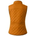 thumbnail image 3 of NE PEOPLE Women’s Quilted Vest – Lightweight Sleeveless Full Zip Up Casual Stand Collar Padding Gilet Jacket with Pockets NEWV40 Dark Mustard 3XL, 3 of 7