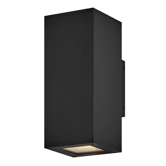 28914BK-LL Hinkley Lighting Tetra - 14W 2 LED Small Outdoor Up/Down Wall Lantern In Modern Style-12 Inches Tall and 5 Inches Wide-Black Finish
