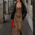 thumbnail image 4 of Quixlent Lady Slip Dress Leopard Print Backless Slim Waist Low-cut V Neck Sleeveless A-line Prom Cocktail Club Party Maxi Dress, 4 of 7